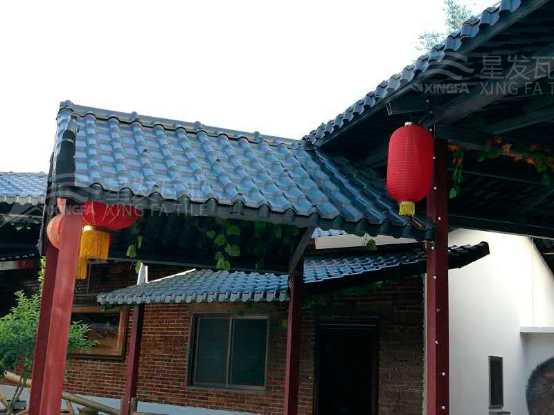 園林建筑搭建樹(shù)脂瓦涼亭，將景觀(guān)與藝術(shù)融合，別具一格！